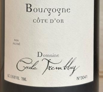 Cecile Tremblay - Bourgogne Cote D'Or 2021 (750ml) (750ml)